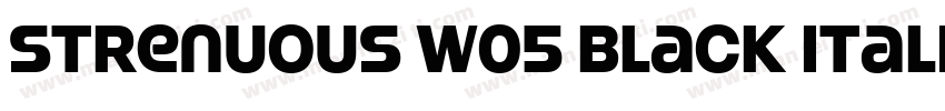 Strenuous W05 Black Italic字体转换